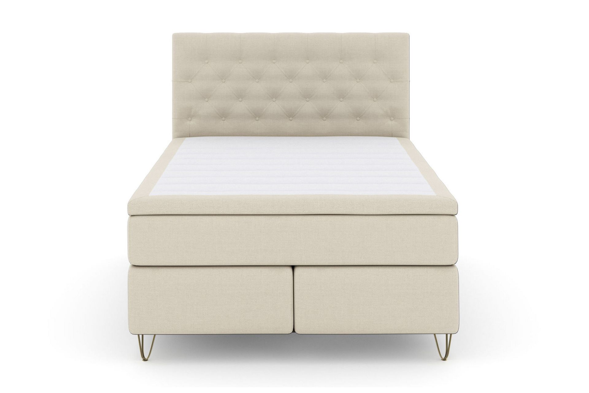 Sänkypaketti Choice No 4 140x200 Kova/Medium - Beige/V-Malli Metallijalat - Huonekalut - Sänky - Jenkkisängyt