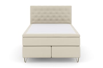 Sänkypaketti Choice No 4 140x200 Kova/Medium - Beige/V-Malli Metallijalat - Huonekalut - Sänky - Jenkkisängyt