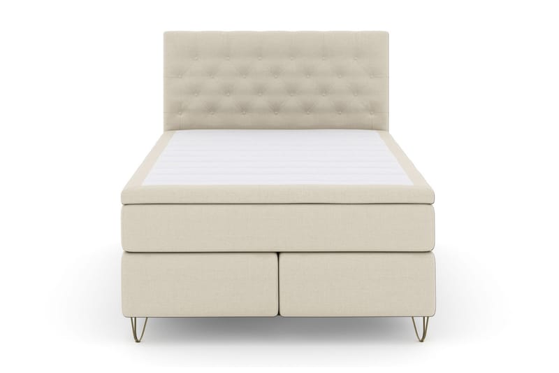 Sänkypaketti Choice No 4 140x200 Kova/Medium - Beige/V-Malli Metallijalat - Huonekalut - Sänky - Jenkkisängyt