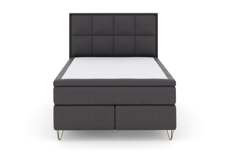 Sänkypaketti Choice No 4 140x200 Kova/Medium - T.harmaa/V-malli Metallijalat - Huonekalut - Sänky - Jenkkisängyt