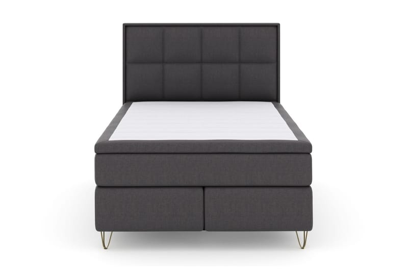 Sänkypaketti Choice No 4 140x200 Kova/Medium - T.harmaa/V-malli Metallijalat - Huonekalut - Sänky - Jenkkisängyt