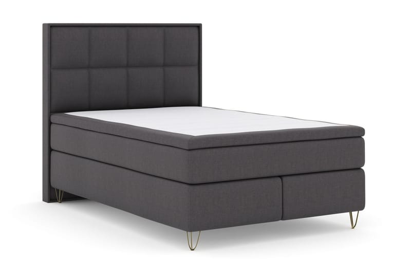 Sänkypaketti Choice No 4 140x200 Kova/Medium - T.harmaa/V-malli Metallijalat - Huonekalut - Sänky - Jenkkisängyt