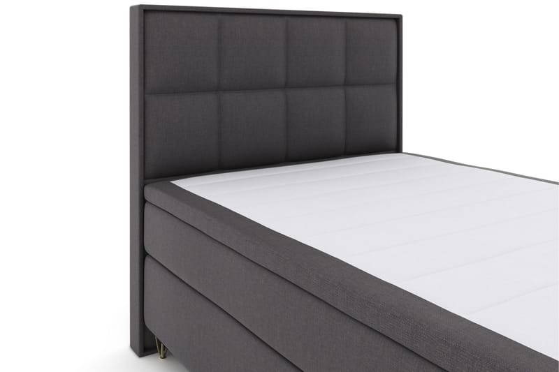 Sänkypaketti Choice No 4 140x200 Kova/Medium - T.harmaa/V-malli Metallijalat - Huonekalut - Sänky - Jenkkisängyt