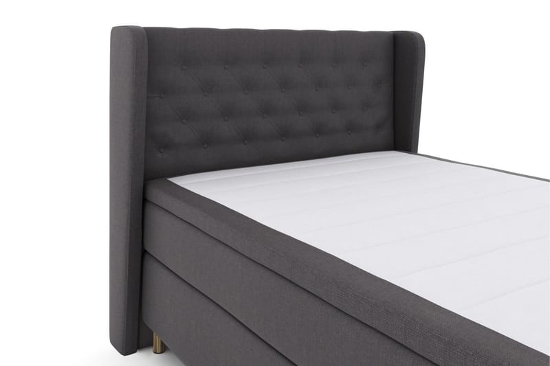 Sänkypaketti Choice No 4 140x200 Kova/Medium - Tummanharmaa/Kuparijalat - Huonekalut - Sänky - Jenkkisängyt