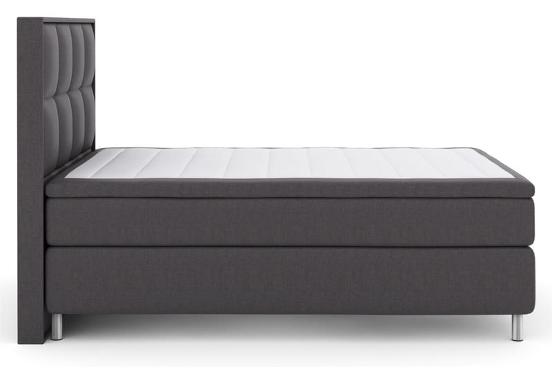 Sänkypaketti Choice No 4 140x200 Kova/Medium, Tummanharmaa/Metallijalat