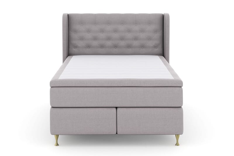 Sänkypaketti Choice No 4 140x200 Kova/Medium, Vaaleanharmaa/Kulta Jalat