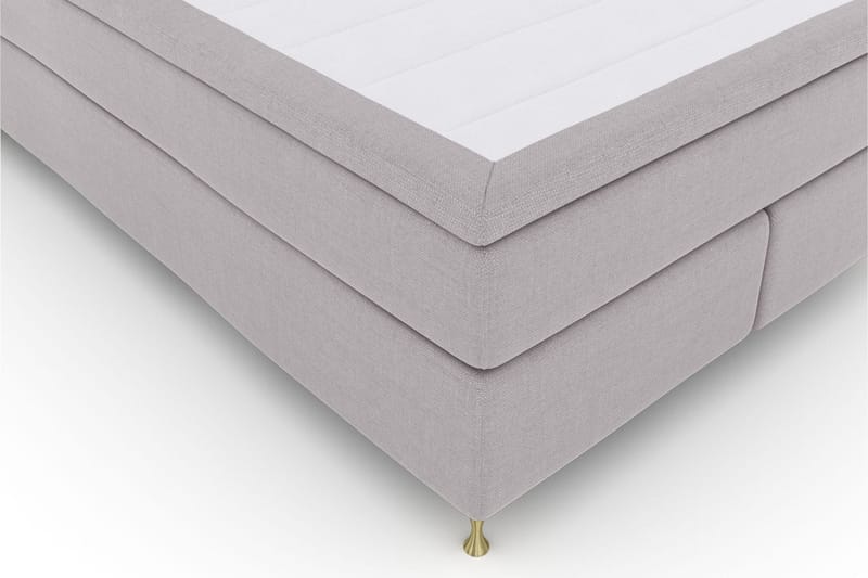 Sänkypaketti Choice No 4 140x200 Kova/Medium - Vaaleanharmaa/Kulta Jalat - Huonekalut - Sänky - Jenkkisängyt