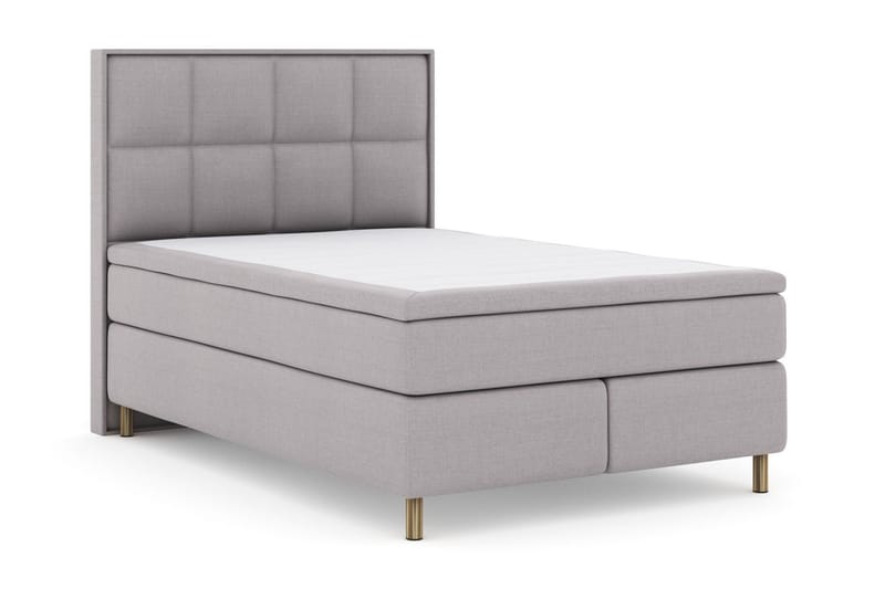 Sänkypaketti Choice No 4 140x200 Kova/Medium - Vaaleanharmaa/Kuparijalat - Huonekalut - Sänky - Jenkkisängyt
