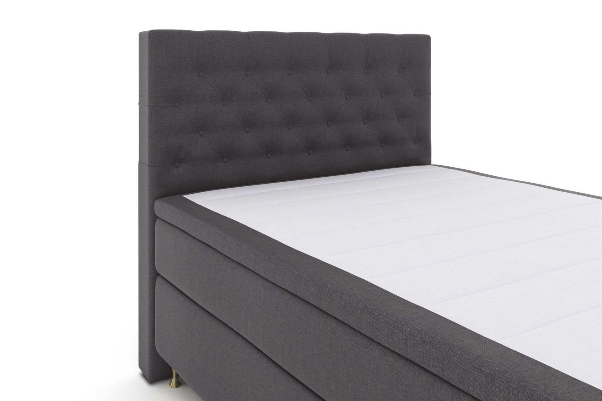 Sänkypaketti Choice No 4 140x200 Medium - Tummanharmaa/Kulta Jalat - Huonekalut - Sänky - Jenkkisängyt