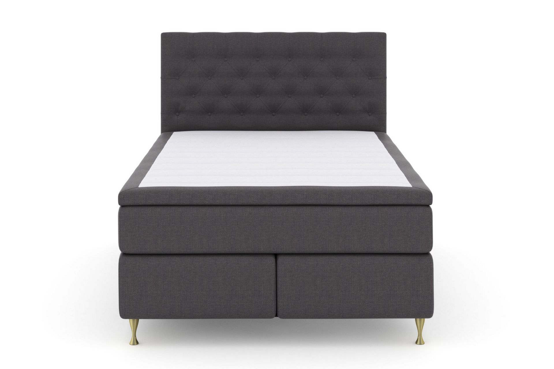 Sänkypaketti Choice No 4 140x200 Medium - Tummanharmaa/Kulta Jalat - Huonekalut - Sänky - Jenkkisängyt