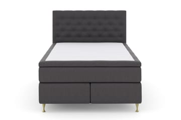 Sänkypaketti Choice No 4 140x200 Medium - Tummanharmaa/Kulta Jalat - Huonekalut - Sänky - Jenkkisängyt