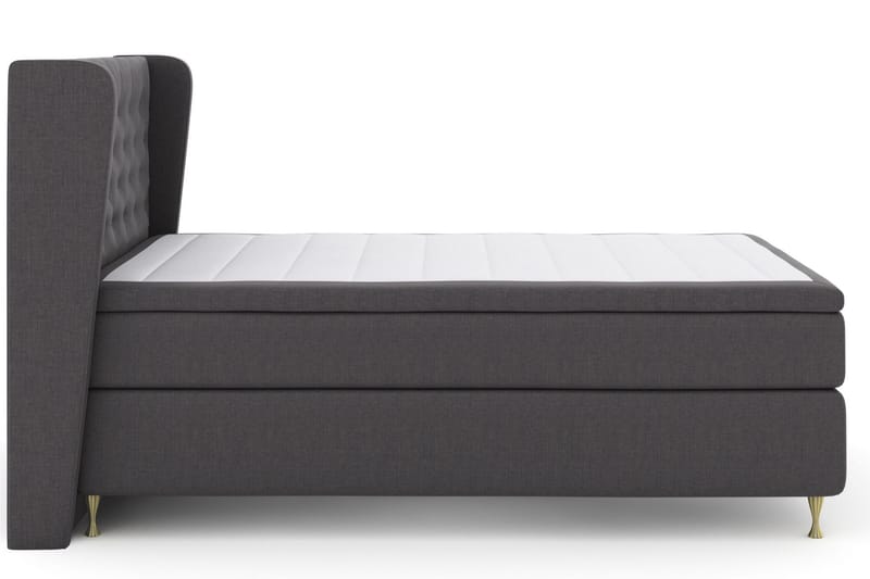 Sänkypaketti Choice No 4 140x200 Medium - Tummanharmaa/Kulta Jalat - Huonekalut - Sänky - Jenkkisängyt