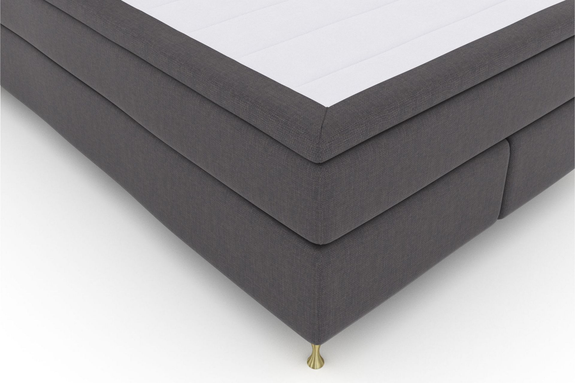 Sänkypaketti Choice No 4 140x200 Medium - Tummanharmaa/Kulta Jalat - Huonekalut - Sänky - Jenkkisängyt