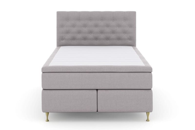 Sänkypaketti Choice No 4 140x200 Medium - Vaaleanharmaa/Kulta Jalat - Huonekalut - Sänky - Jenkkisängyt