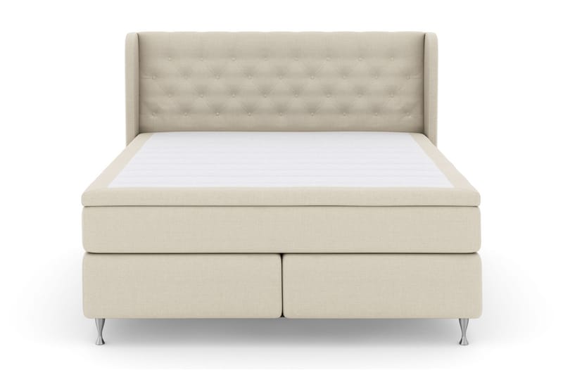 Sänkypaketti Choice No 4 160x200 Kova - Beige/Hopeajalat - Huonekalut - Sänky - Jenkkisängyt