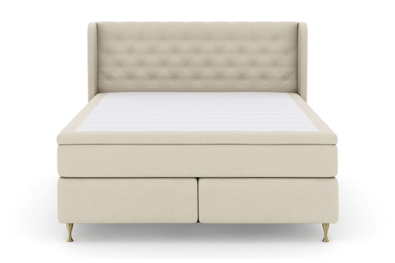 Sänkypaketti Choice No 4 160x200 Kova - Beige/Kulta Jalat - Huonekalut - Sänky - Jenkkisängyt