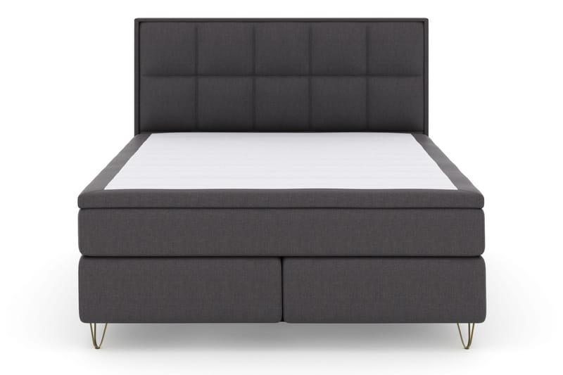 Sänkypaketti Choice No 4 160x200 Kova - T.harmaa/V-malli Metallijalat - Huonekalut - Sänky - Jenkkisängyt
