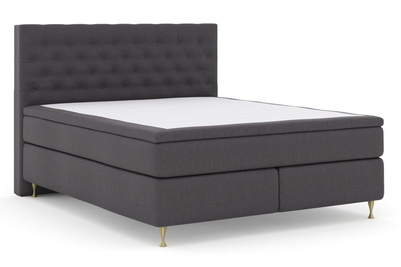 Sänkypaketti Choice No 4 160x200 Kova - Tummanharmaa/Kulta Jalat - Huonekalut - Sänky - Jenkkisängyt