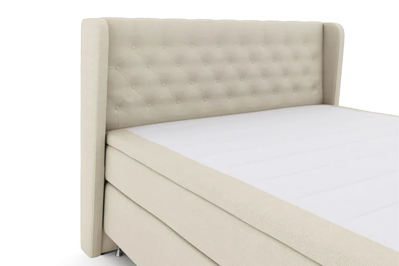 Sänkypaketti Choice No 4 160x200 Kova/Medium - Beige/Hopeajalat - Huonekalut - Sänky - Jenkkisängyt