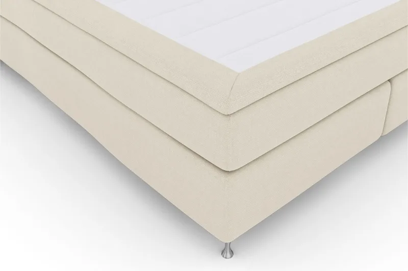 Sänkypaketti Choice No 4 160x200 Kova/Medium - Beige/Hopeajalat - Huonekalut - Sänky - Jenkkisängyt