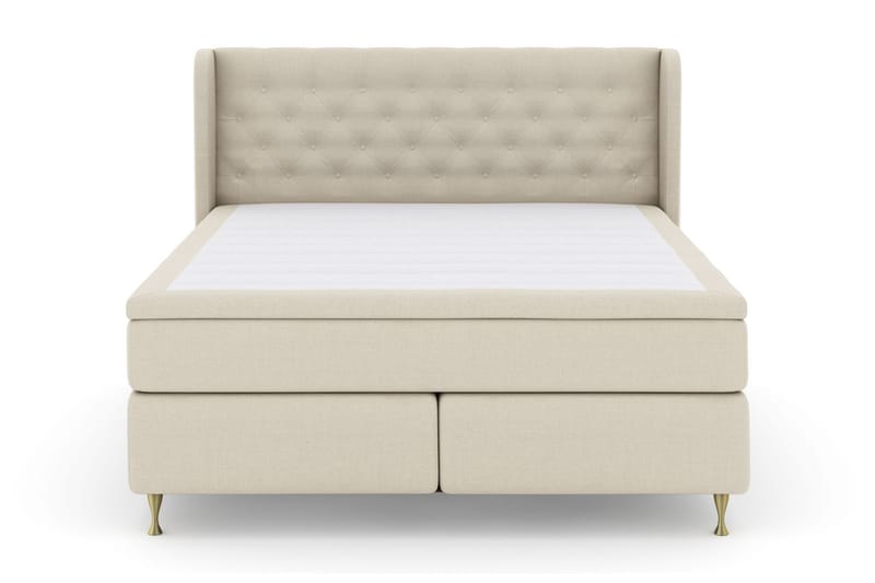 Sänkypaketti Choice No 4 160x200 Kova/Medium - Beige/Kulta Jalat - Huonekalut - Sänky - Jenkkisängyt