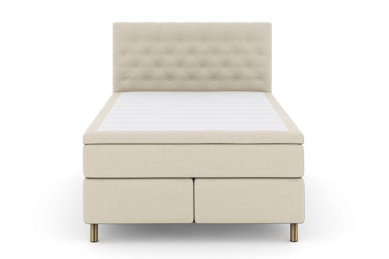 Sänkypaketti Choice No 4 160x200 Kova/Medium - Beige/Kuparijalat - Huonekalut - Sänky - Jenkkisängyt
