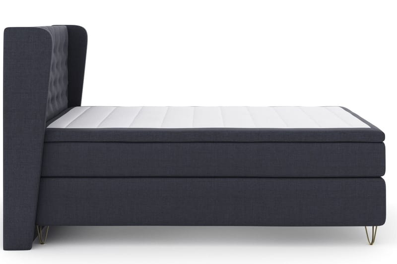 Sänkypaketti Choice No 4 160x200 Kova/Medium - Sininen/V-Malli Metallijalat - Huonekalut - Sänky - Jenkkisängyt