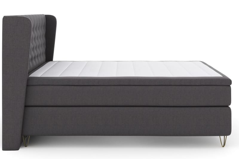 Sänkypaketti Choice No 4 160x200 Kova/Medium - T.harmaa/V-malli Metallijalat - Huonekalut - Sänky - Jenkkisängyt