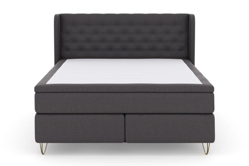 Sänkypaketti Choice No 4 160x200 Kova/Medium - T.harmaa/V-malli Metallijalat - Huonekalut - Sänky - Jenkkisängyt