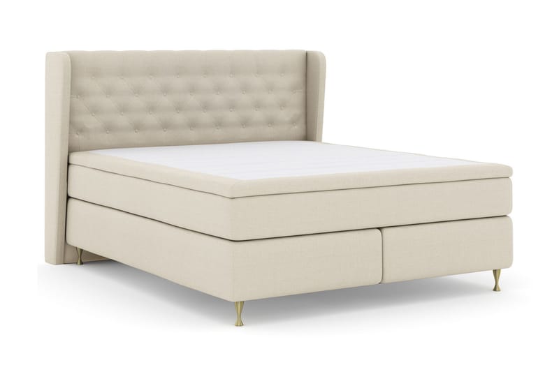 Sänkypaketti Choice No 4 160x200 Medium - Beige/Kulta Jalat - Huonekalut - Sänky - Jenkkisängyt