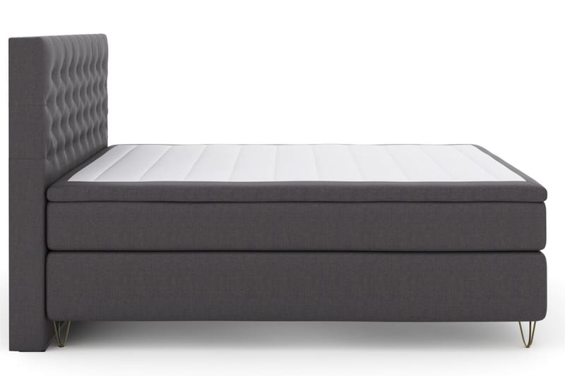 Sänkypaketti Choice No 4 160x200 Medium - T.harmaa/V-malli Metallijalat - Huonekalut - Sänky - Jenkkisängyt