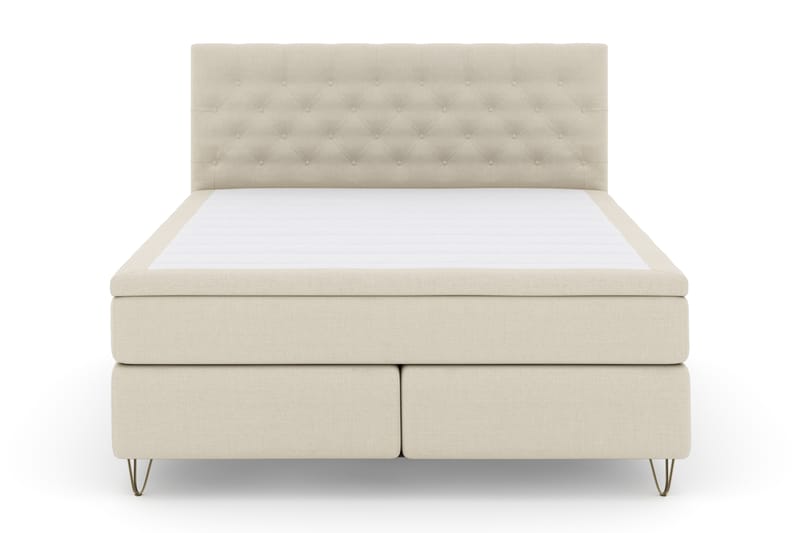 Sänkypaketti Choice No 4 180x200 Kova - Beige/V-Malli Metallijalat - Huonekalut - Sänky - Jenkkisängyt