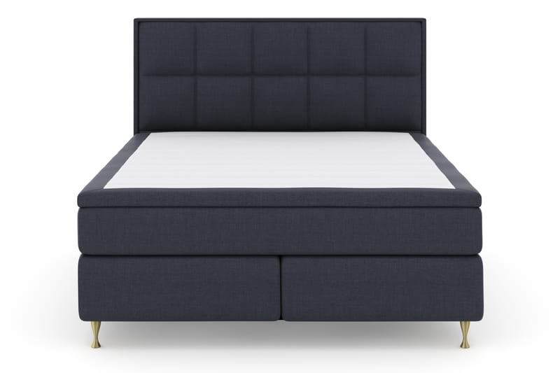 Sänkypaketti Choice No 4 180x200 Kova - Sininen/Kulta Jalat - Huonekalut - Sänky - Jenkkisängyt