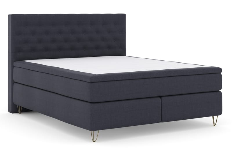 Sänkypaketti Choice No 4 180x200 Kova - Sininen/V-Malli Metallijalat - Huonekalut - Sänky - Jenkkisängyt