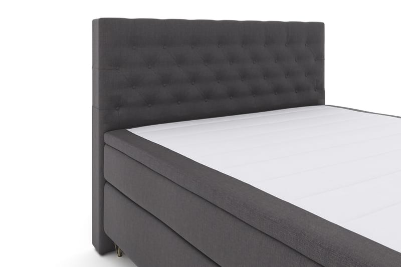 Sänkypaketti Choice No 4 180x200 Kova - T.harmaa/V-malli Metallijalat - Huonekalut - Sänky - Jenkkisängyt