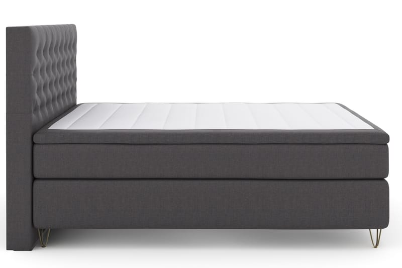 Sänkypaketti Choice No 4 180x200 Kova - T.harmaa/V-malli Metallijalat - Huonekalut - Sänky - Jenkkisängyt