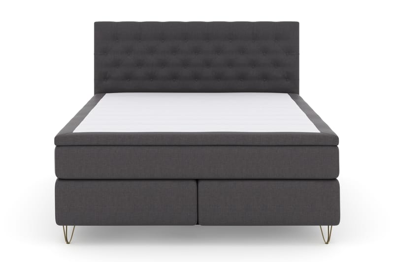 Sänkypaketti Choice No 4 180x200 Kova - T.harmaa/V-malli Metallijalat - Huonekalut - Sänky - Jenkkisängyt