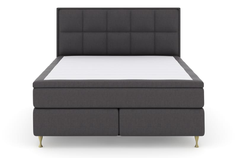 Sänkypaketti Choice No 4 180x200 Kova - Tummanharmaa/Kulta Jalat - Huonekalut - Sänky - Jenkkisängyt