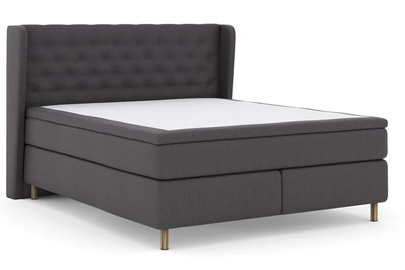 Sänkypaketti Choice No 4 180x200 Kova - Tummanharmaa/Kuparijalat - Huonekalut - Sänky - Jenkkisängyt