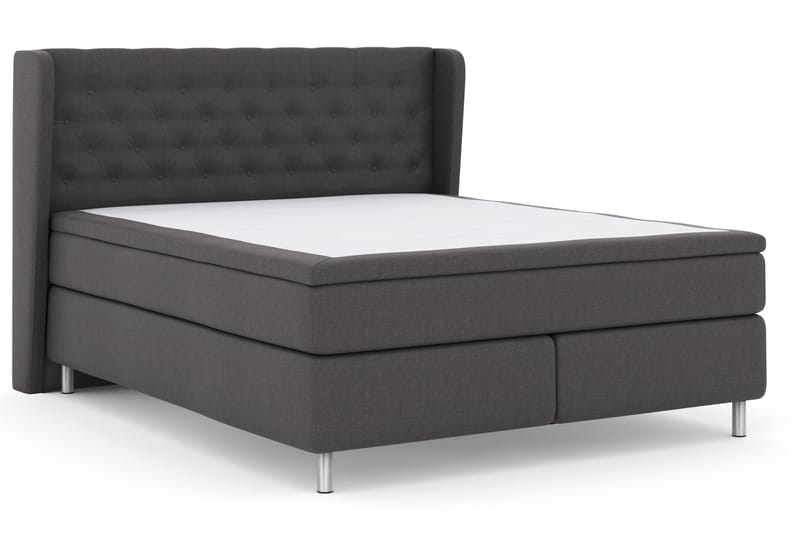 Sänkypaketti Choice No 4 180x200 Kova - Tummanharmaa/Metallijalat - Huonekalut - Sänky - Jenkkisängyt