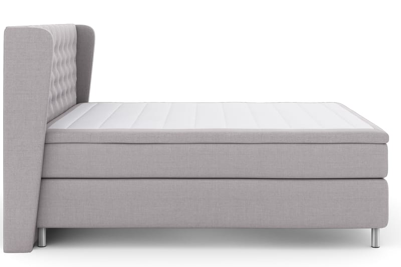 Sänkypaketti Choice No 4 180x200 Kova - Vaaleanharmaa/Metallijalat - Huonekalut - Sänky - Jenkkisängyt