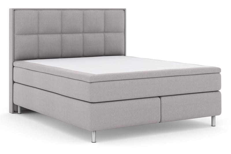 Sänkypaketti Choice No 4 180x200 Kova - Vaaleanharmaa/Metallijalat - Huonekalut - Sänky - Jenkkisängyt
