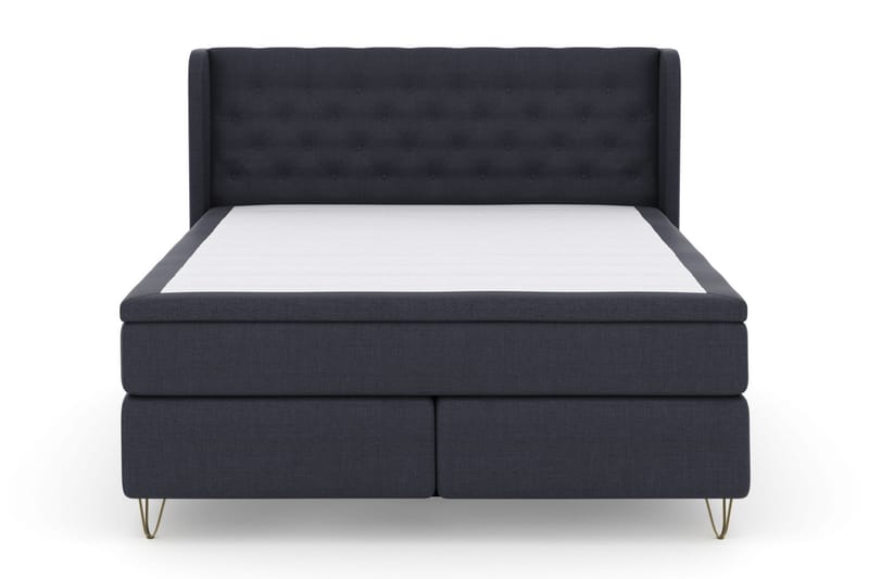 Sänkypaketti Choice No 4 180x200 Kova/Medium - Sininen/V-Malli Metallijalat - Huonekalut - Sänky - Jenkkisängyt