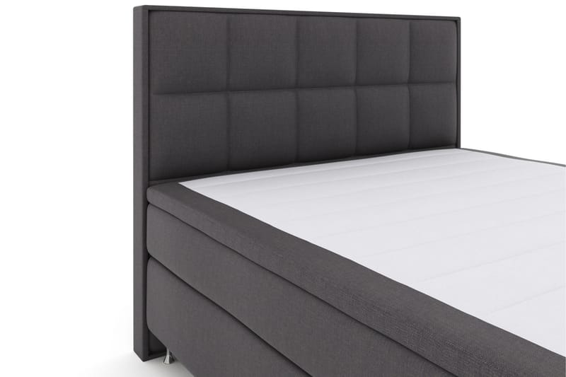 Sänkypaketti Choice No 4 180x200 Kova/Medium - Tummanharmaa/Hopeajalat - Huonekalut - Sänky - Jenkkisängyt