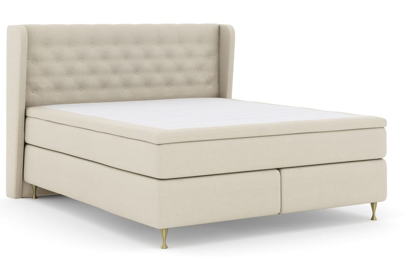 Sänkypaketti Choice No 4 180x200 Medium - Beige/Kulta Jalat - Huonekalut - Sänky - Jenkkisängyt