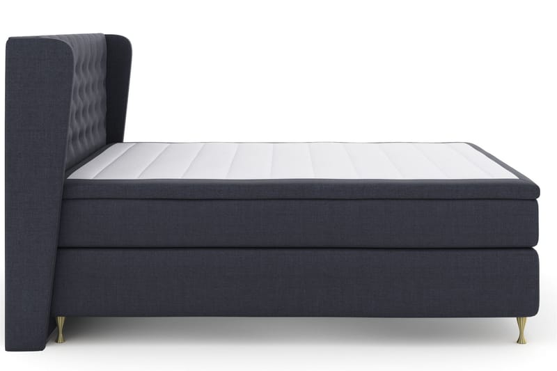 Sänkypaketti Choice No 4 180x200 Medium - Sininen/Kulta Jalat - Huonekalut - Sänky - Jenkkisängyt