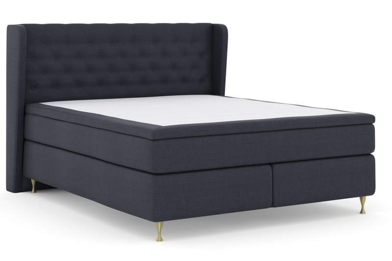 Sänkypaketti Choice No 4 180x200 Medium - Sininen/Kulta Jalat - Huonekalut - Sänky - Jenkkisängyt