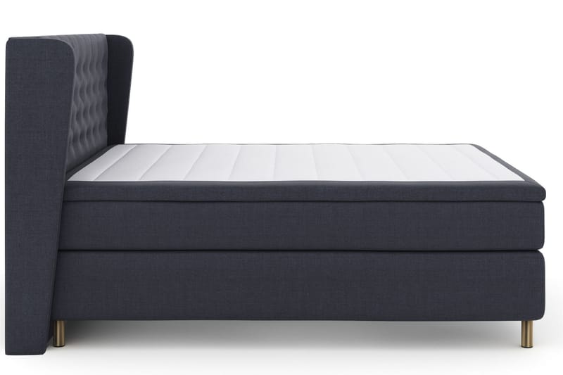 Sänkypaketti Choice No 4 180x200 Medium - Sininen/Kuparijalat - Huonekalut - Sänky - Jenkkisängyt