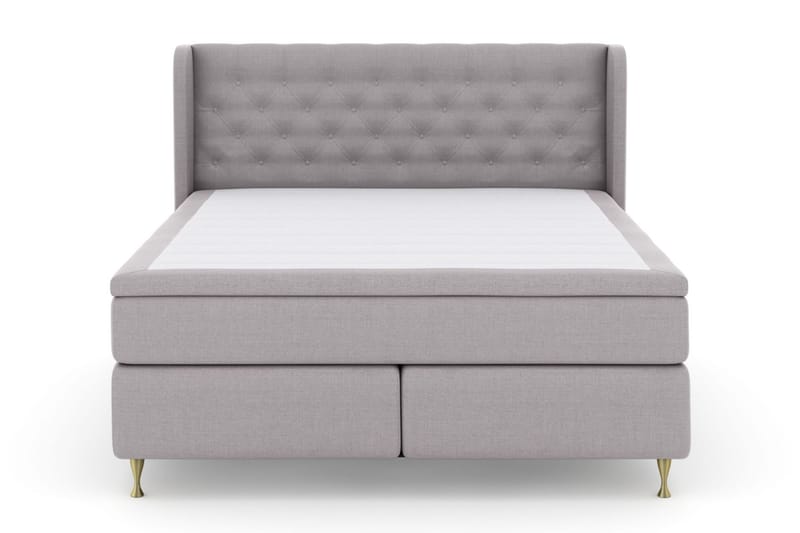 Sänkypaketti Choice No 4 180x200 Medium - Vaaleanharmaa/Kulta Jalat - Huonekalut - Sänky - Jenkkisängyt