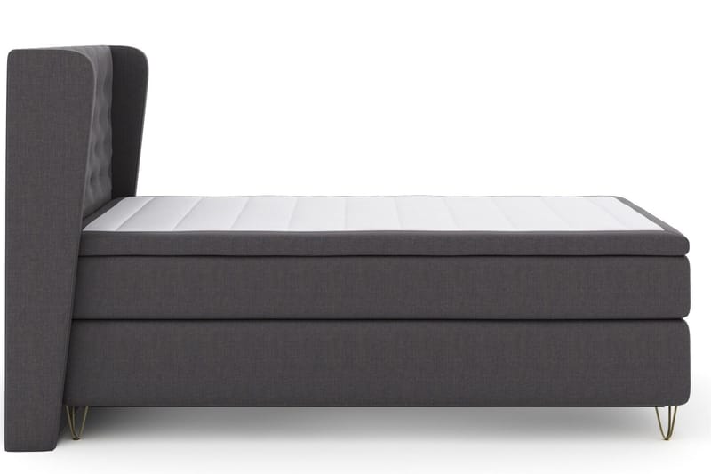 Sänkypaketti Choice No 5 120x200 Kova Lateksi - T.harmaa/V-malli Metallijalat - Huonekalut - Sänky - Jenkkisängyt